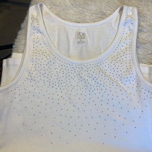 Women’s size XL white sequins t-shirt